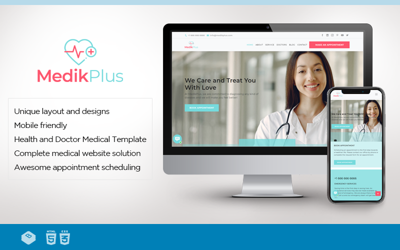 MedikPlus | Lékařská a zdravotnická šablona webu