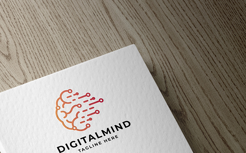 Modello di logo di mente digitale