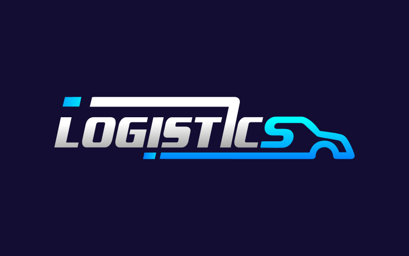 Création de logo de logistique de transport de camion automatique