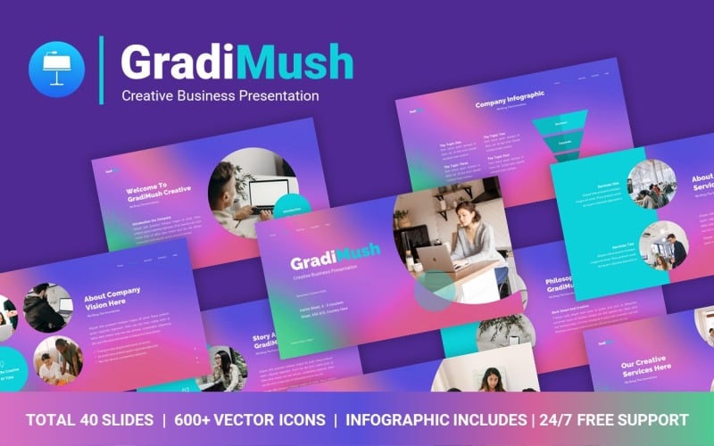 KOSTENLOSE Präsentation von GradiMush Creative Business Professional