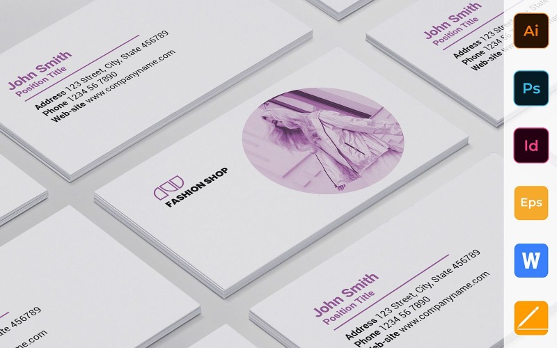 Modèle de Carte de visite de magasin de mode professionnel