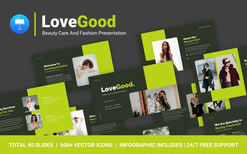 Présentation gratuite des soins de beauté et de la mode LoveGood