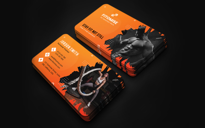 Fitness Business Card Corporate identity template