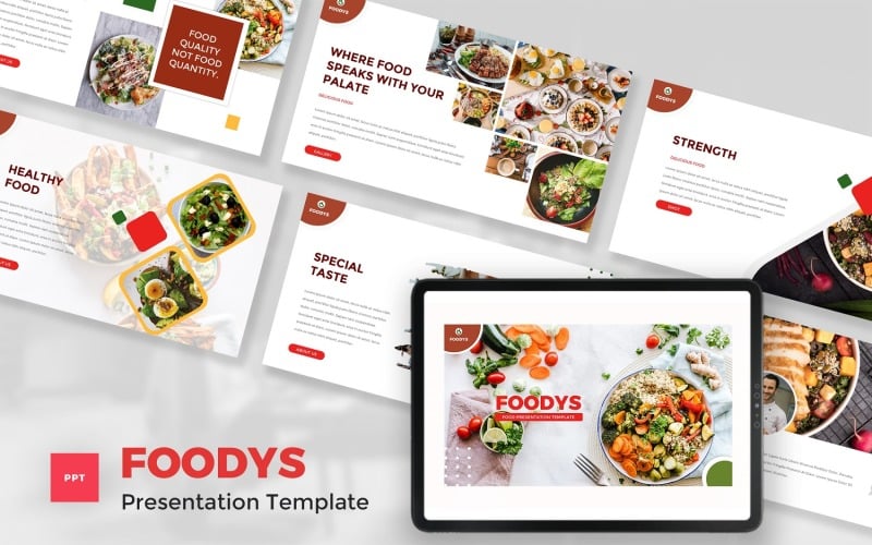 Foodys - Mat PowerPoint-mallar