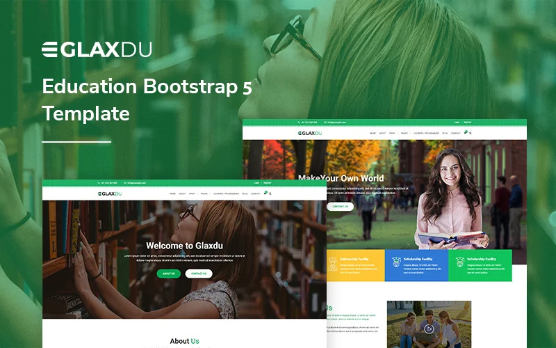 Glaxdu - Eğitim Web Sitesi Şablonu