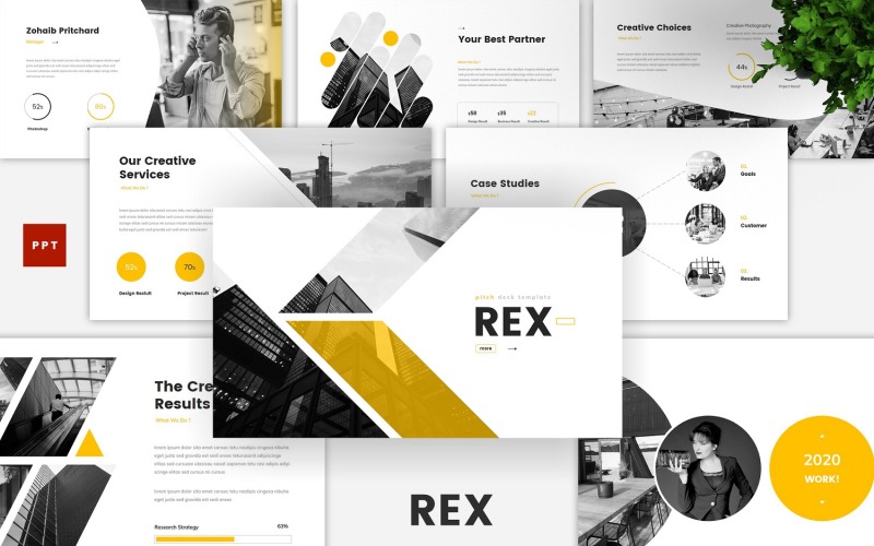 Modèle PowerPoint de Rex - Pitch Deck