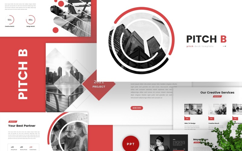 Pitch B - Pitch Deck E Modello Di Business PowerPoint