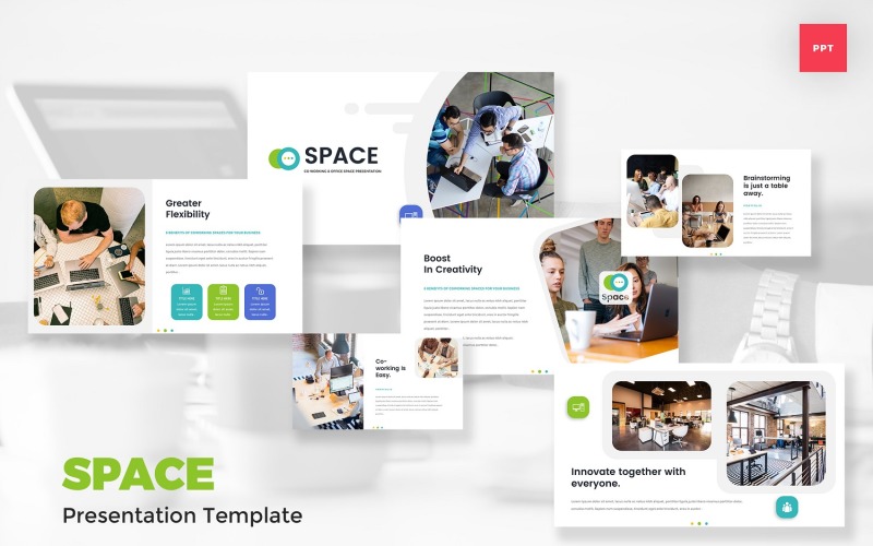 Spazio - Coworking e Office Space PowerPoint Template