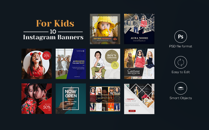 Für Kinder - 10 Instagram Banner Social Media