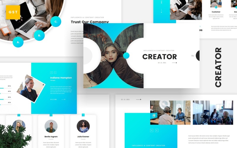 Creator - Influencer & Content Creator Google Presentatiesjabloon