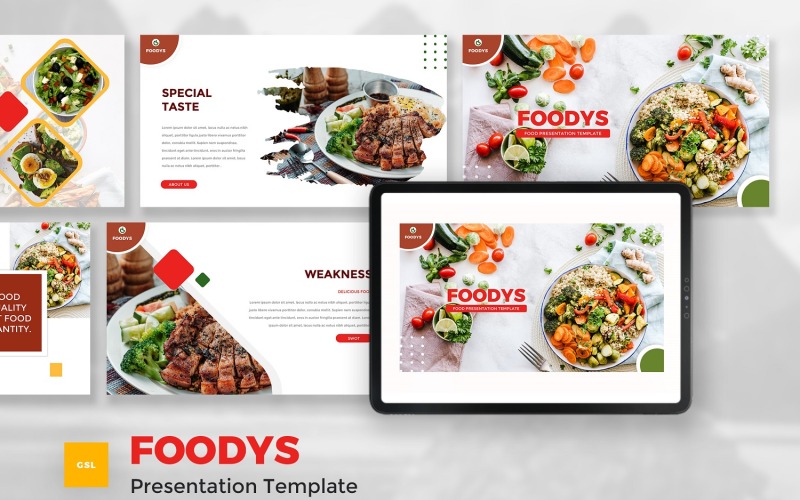 Foodys - Шаблон слайдів Google Food