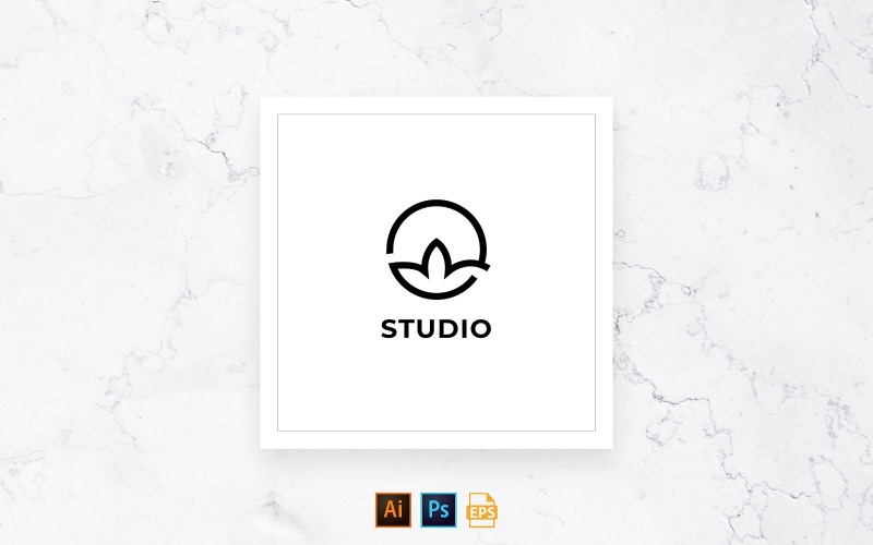 Modelo de logotipo de instrutor de ioga pronto para usar