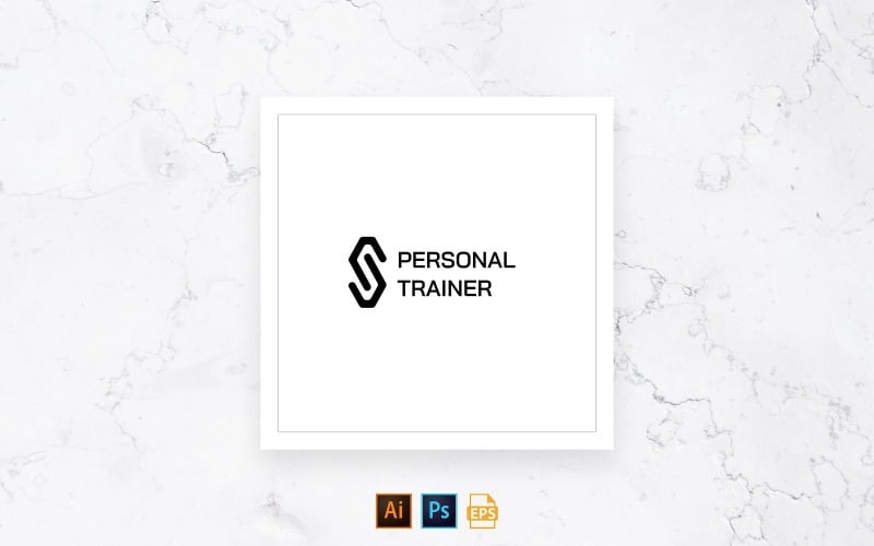 Plantilla de logotipo de entrenador personal lista para usar