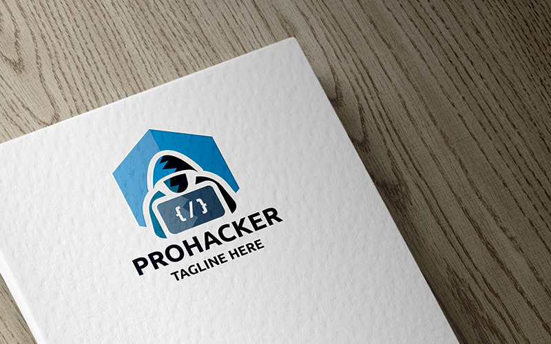 Шаблон логотипа Pro Hacker