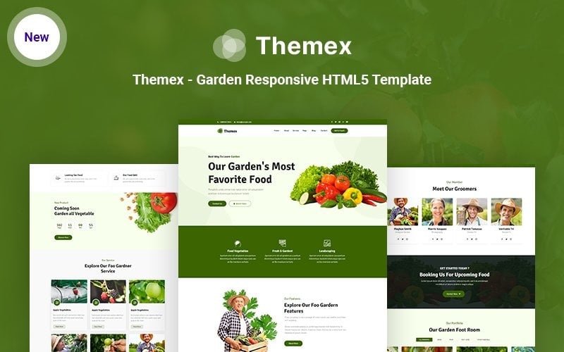 Themex - Садовий адаптивний шаблон веб-сайту HTML5