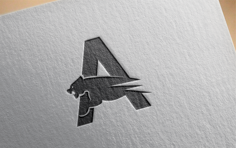 Tijger letter A Logo sjabloon
