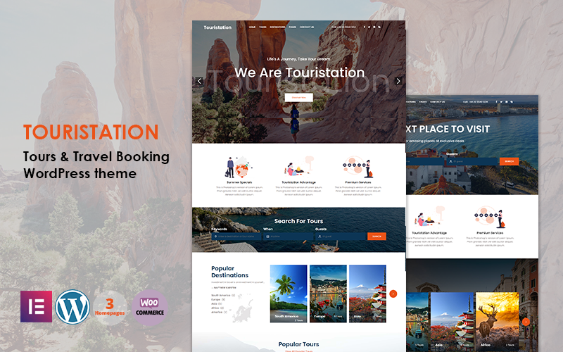 Touristation - Tours and Travel Booking WordPress Theme