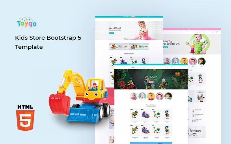 Toyqo - шаблон сайта Bootstrap 5 для детского магазина