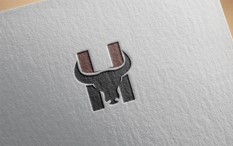 Modèle de logo lettre H Buffalo