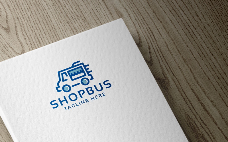 Modelo de logotipo de ônibus da loja