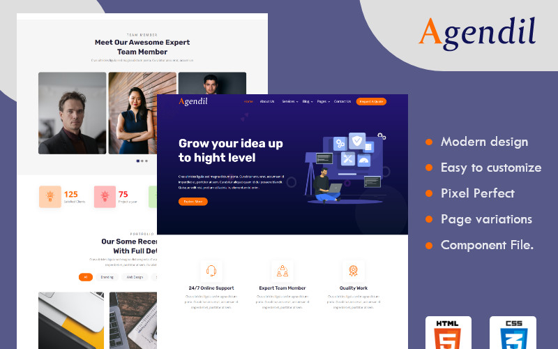Agendil - Plantilla de sitio web HTML para empresas corporativas