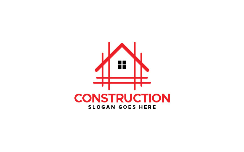 Bouw Home Logo sjabloon