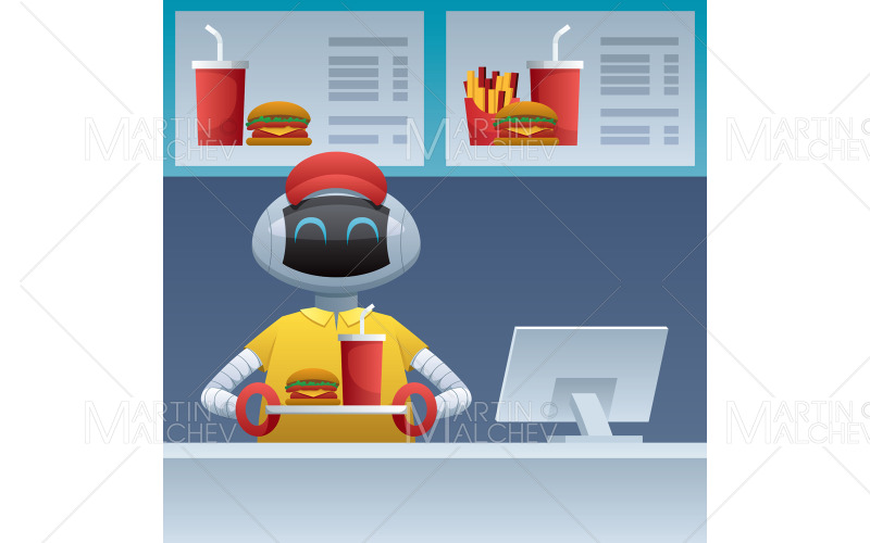Ілюстрація заміни роботи автоматизації