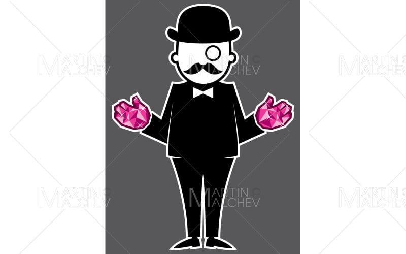 Diamond Hands Investor Illustration