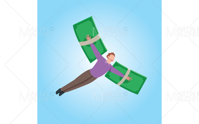 Finansiell frihet konceptillustration