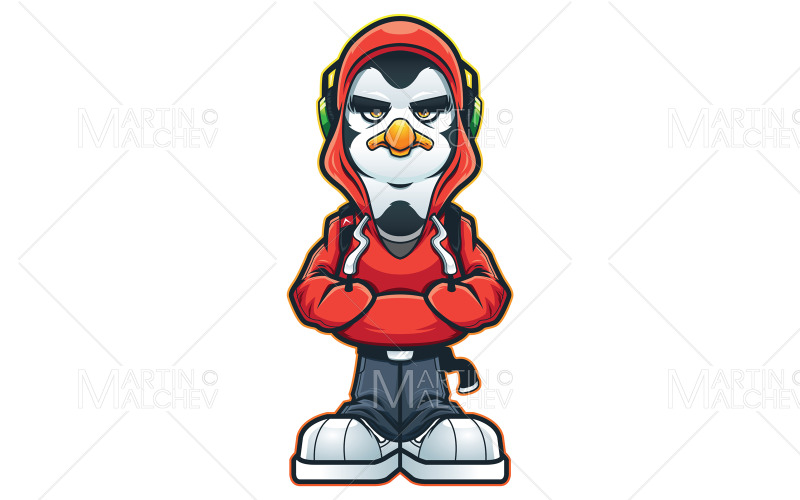 Ilustração Cool Penguin Swag