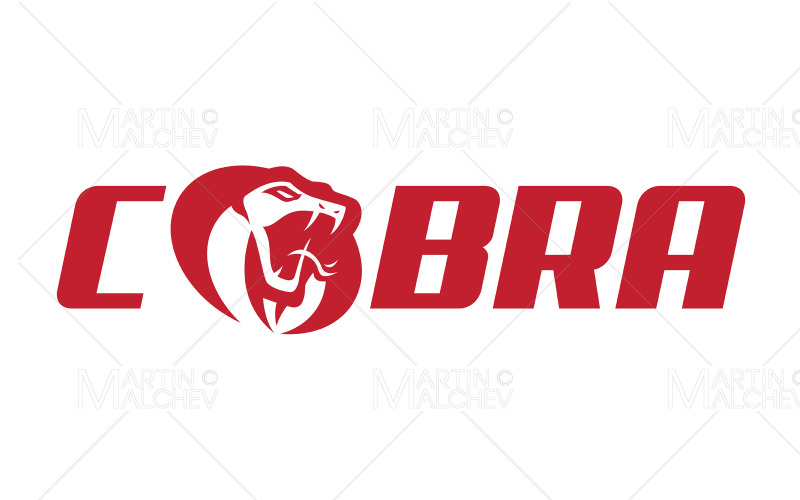 Ilustración de símbolo de logotipo de cobra