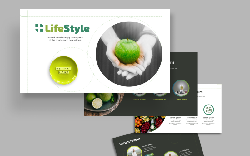 Vita - Modèle de diapositives Google pour le mode de vie des aliments biologiques et de la nutrition