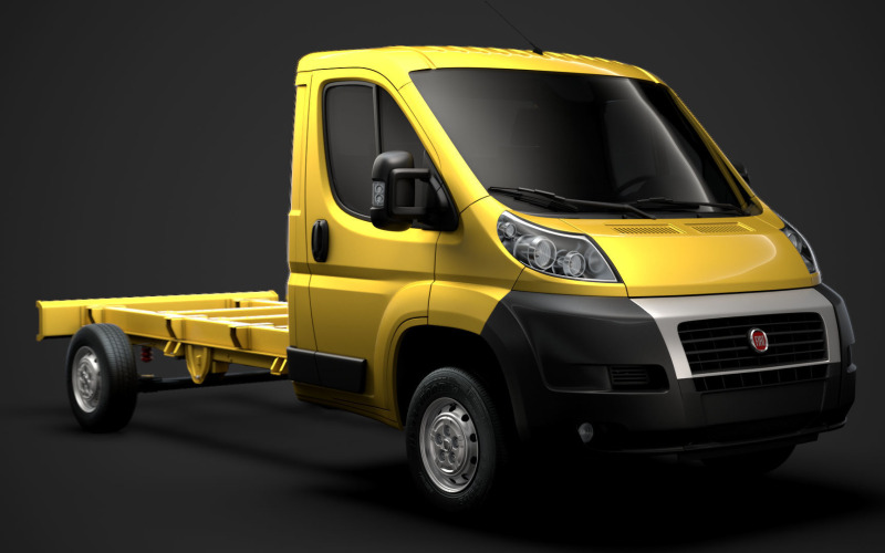 Fiat Ducato Chassis Truck Single Cab 3800WB 2014 Modelo 3D