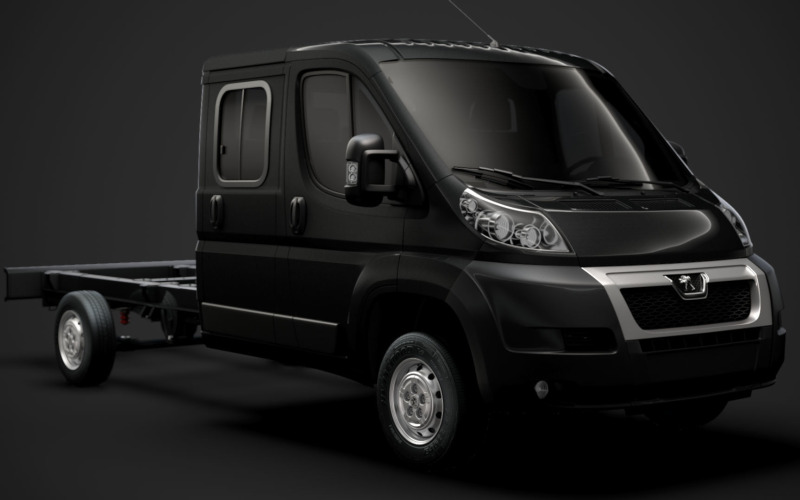 Peugeot Boxer Manager Chassis Truck Crew Cab 4035XL WB 2014 3D Model