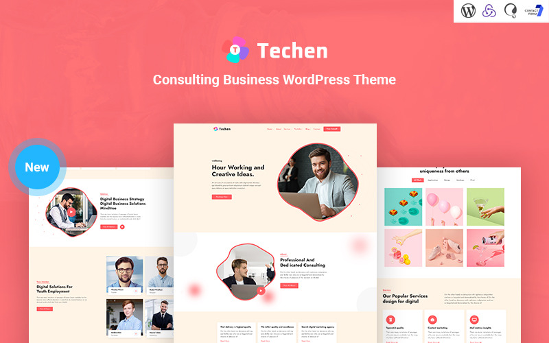 Techen - Tanácsadás az üzleti érzékeny WordPress témához