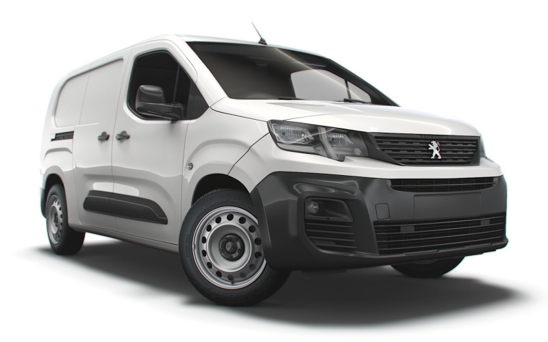 Profesionální model Crew Van 2020 3D model Peugeot Partner ve Velké Británii