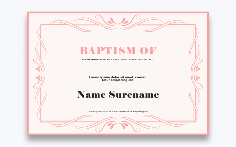 Gratis certificaatsjabloon voor moderne doop