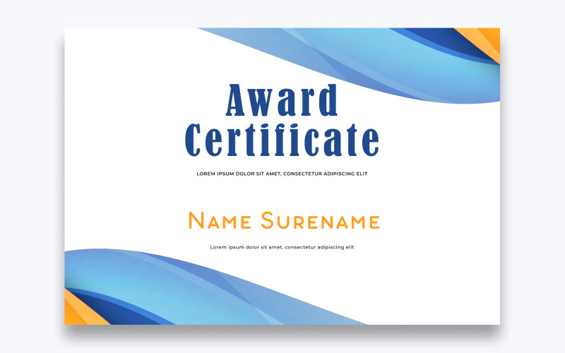 Modello di certificato premio Clean gratuito