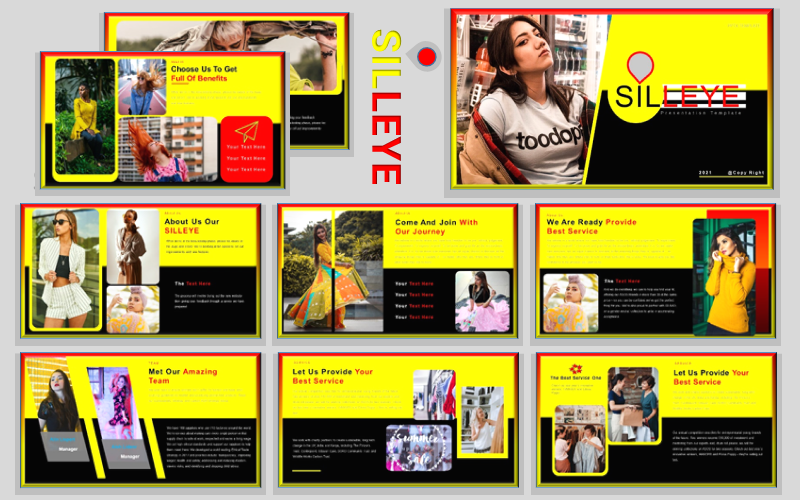 SILLEYE - бесплатный шаблон презентации Google Slide