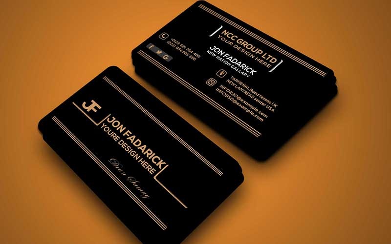 Black Company Business Card SO-7 Modèle d'identité d'entreprise