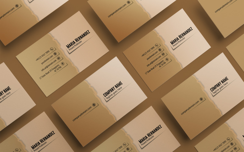 Board Unique Business Cards Modello di identità corporativa