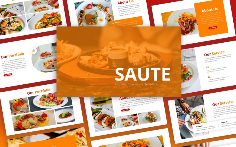 Saute-烹饪多用途PowerPoint模板