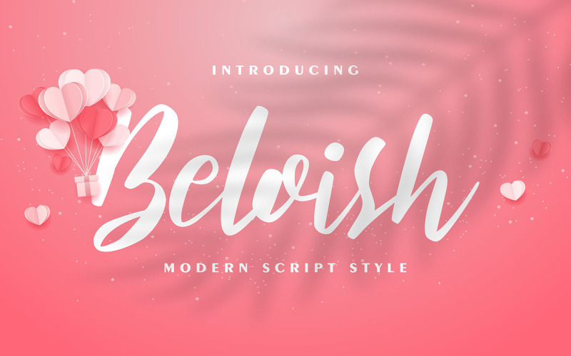 Beloish | Carattere stile script moderno