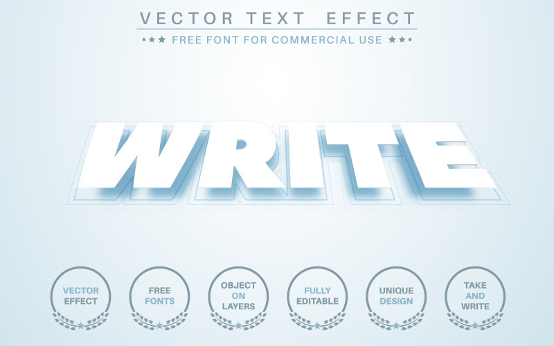 Hockey - Editable Text Effect,  Font Style Illustration