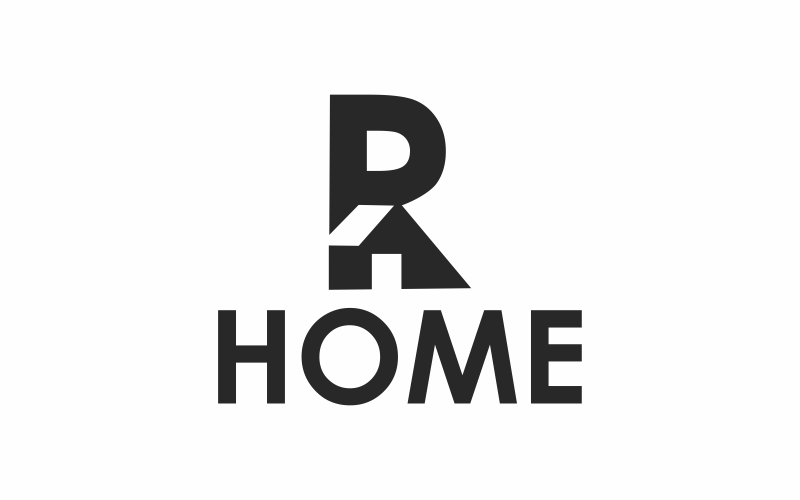 Letra R home Logo Template