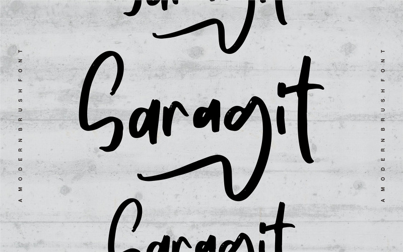 Saragit | Un carattere moderno pennello