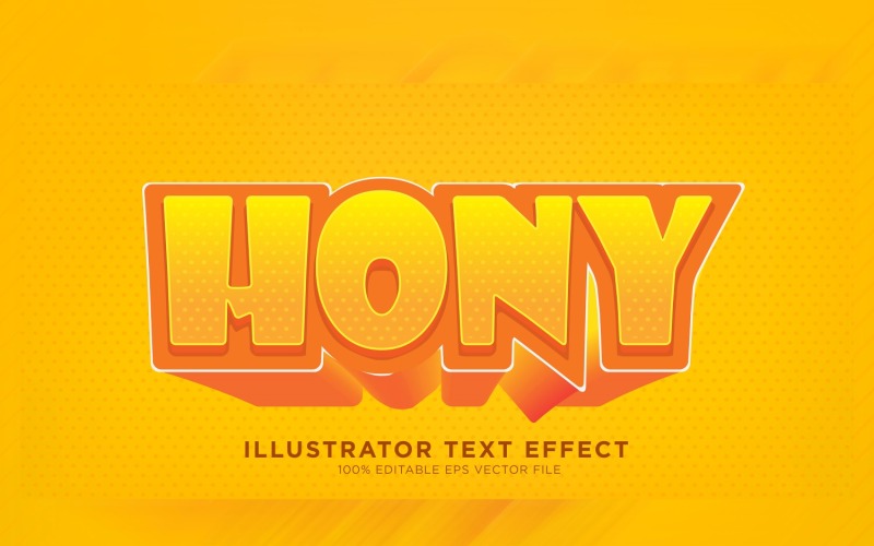 Hony Illustrator Текстовий ефект ілюстрація