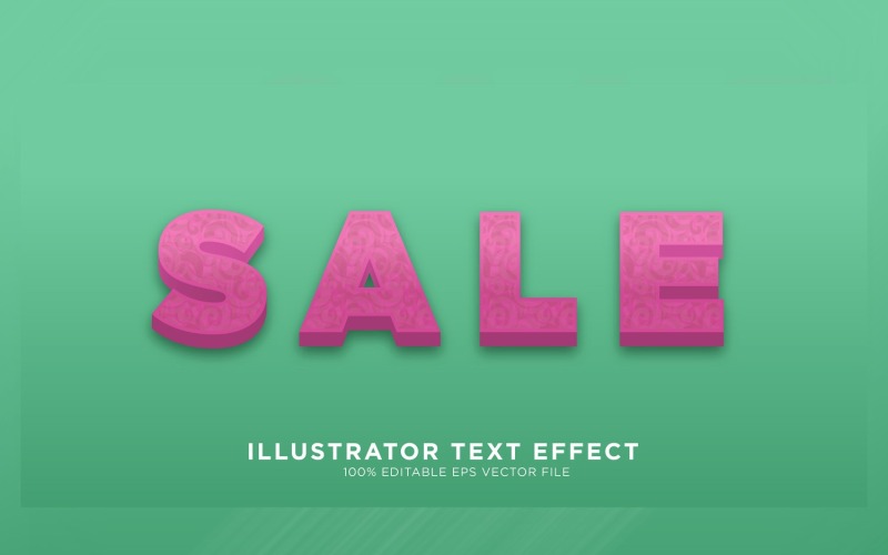 Ilustração de efeito de texto do ilustrador de vendas