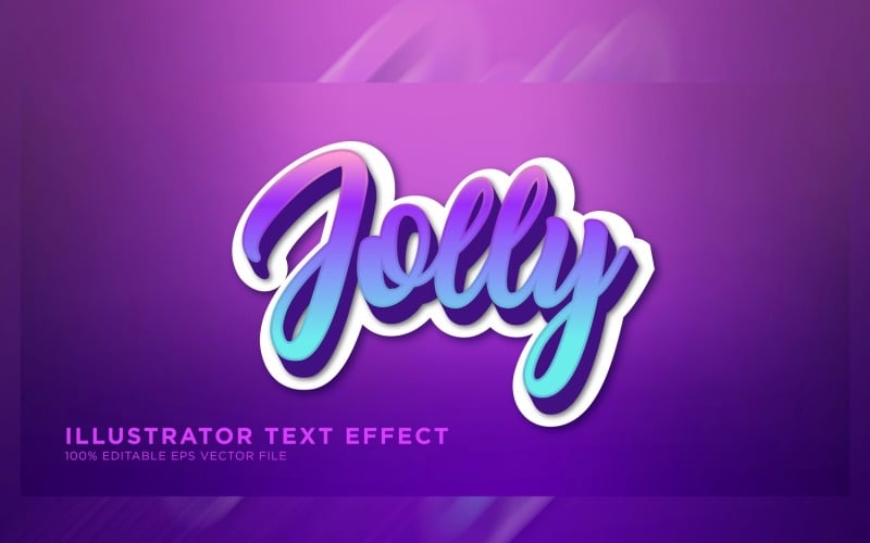 Jolly Illustrator Metin Efekti İllüstrasyon