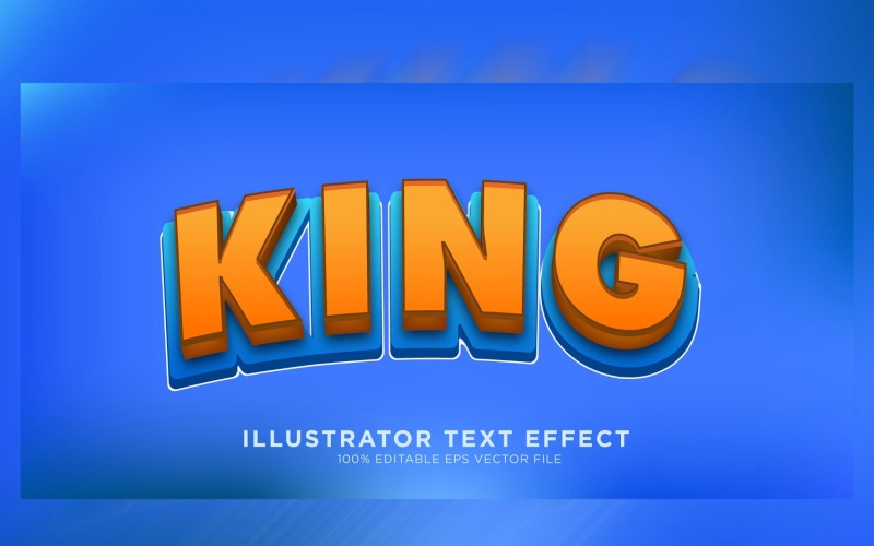 King Illustrator szöveghatás illusztráció